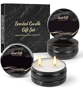 4 Pack Men Candles for Home Scented, 24oz Soy Candle 240 Hour Mens Scented Candle Gift Set for Da...