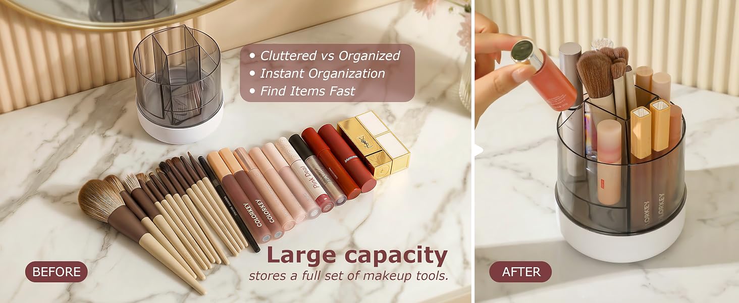 rotating makeup organizer