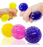 Sensory Stress Ball Set (3 Pack) Squishy Stress Balls for Kids and Adults, Squish Ball Fidget Squ...