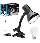 Xtricity LED Clip on Desk Lamp with 360° Flexible Gooseneck, Reading Light for Bed Headboard– 6W ...