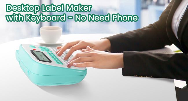 Desktop label maker machine