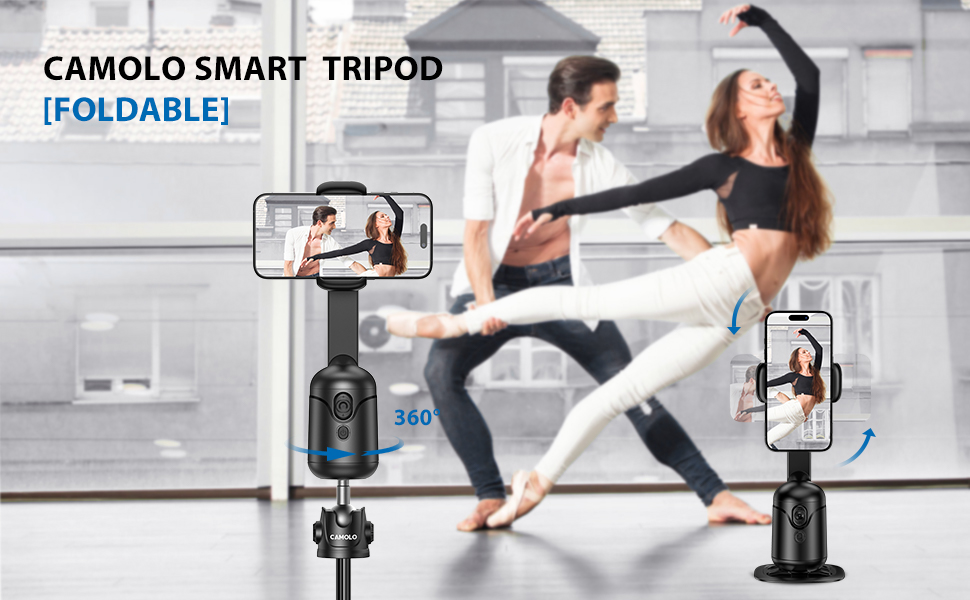 Auto Face Tracking Tripod, AI Phone Gimbal Stabilizer