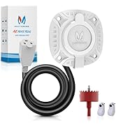MICTUNING 15A 20 Inch AC Port Plug with Heavy Duty Integrated Extension Cord with Water Resistant...