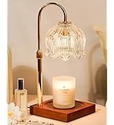 Dimmable Flower Candle Warmer Lamp with Timer, Height Adjustable Candle Lamp Warmer Unique Gifts ...