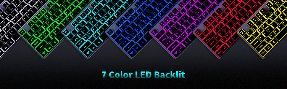 7 color LED backlit