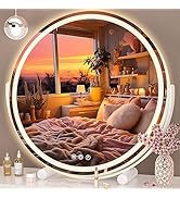 Hasipu Vanity Mirror with Lights, 24" LED Makeup Mirror, Lighted Makeup Mirror with Lights, Smart...