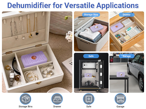 Auto Power-off USB C Rechargeable Gun Safe Dehumidifier Desiccant