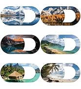 PRESSINART 8Pcs 8 Styles Scenery Laptop Camera Cover Slide Beach Privacy Guard Accessories, Phone...
