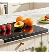 Black Cutting Boards for Kitchen, Acrylic Cutting Board with Counter Lip Countertop Protector, No...