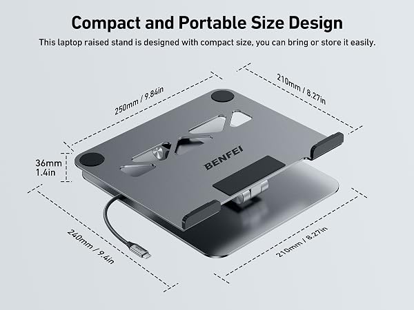 BENFEI Laptop Stand with USB C 7in1 Docking Station