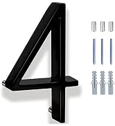 6 Inch Large Modern House Numbers For Outside, Address Numbers For House, Zinc Alloy Black Metal ...