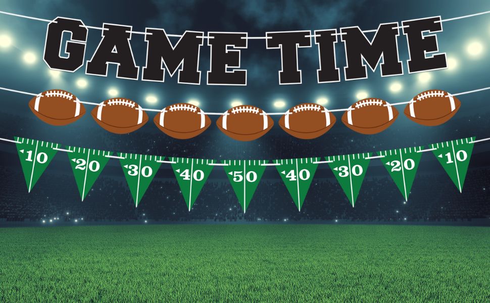 game time football party banner