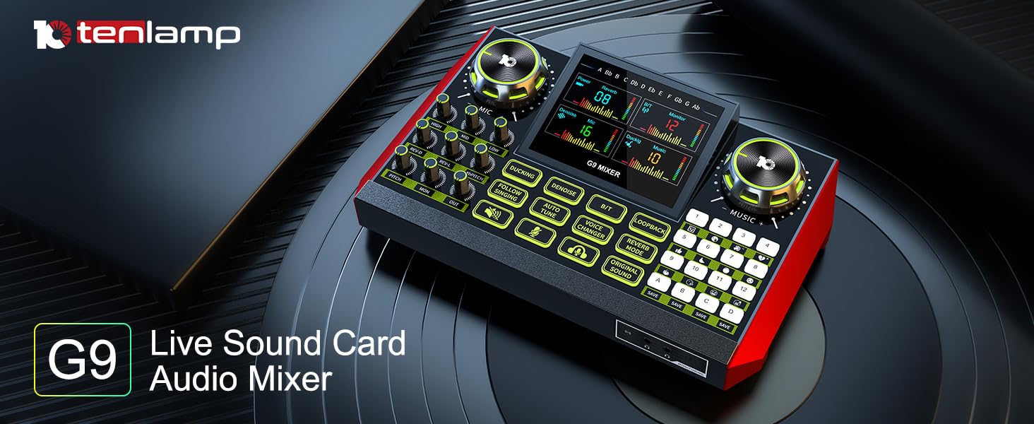 audio mixer sound board live sound card soundboard for pc podcast mixer