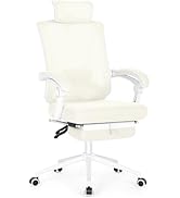 Misolant Ergonomic Office Chair with Footrest, Ergonomic Desk Chair with Adjustable 2D Lumbar Sup...