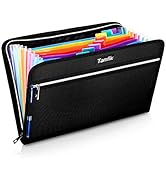 Fireproof Safe Waterproof Accordion File Bag Folder Expanding Filing Folder with 14 Multicolored ...