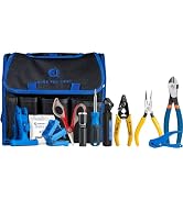 Jonard Tools TK-121 Fiber Prep Kit+ - 12 Piece Premium Fiber Optic Cable Access and Termination T...