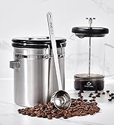 Lilybeam Long Handle Coffee Scoop: 8.6 Inch 18/8 Stainless Steel 2 Tablespoon Metal Measuring Spo...