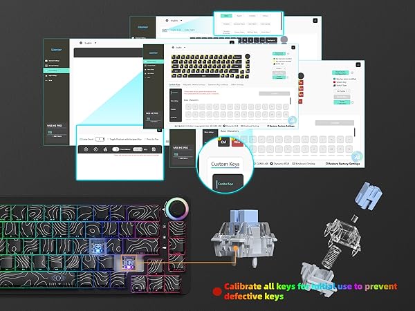 60% Keybord, Rapid Trigger Keyboard 60% Percent, Hall Effect Topographic Gaming Keyboard