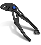 WORKPRO Mini Water Pump Pliers, 4-Inch Groove Joint Pliers, Fast Adjustable Tongue and Groove Pli...