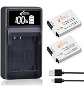 EN-EL12 Battery and LED Charger Compatible with Nikon Coolpix A1000 B600 W300 A900 AW100 AW110 AW...