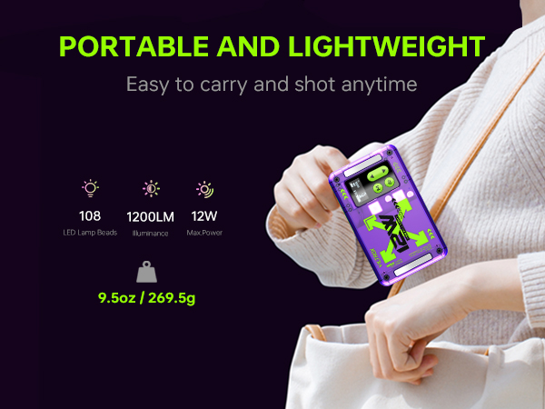 VILTROX Magnetic RGB Video Light 360° Full Color Portable LED Camera Light Panel