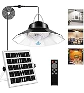 Aqonsie Solar Shed Light Indoor Outdoor Solar Pendant Daytime Work Lights with 3 Colors Temperatu...