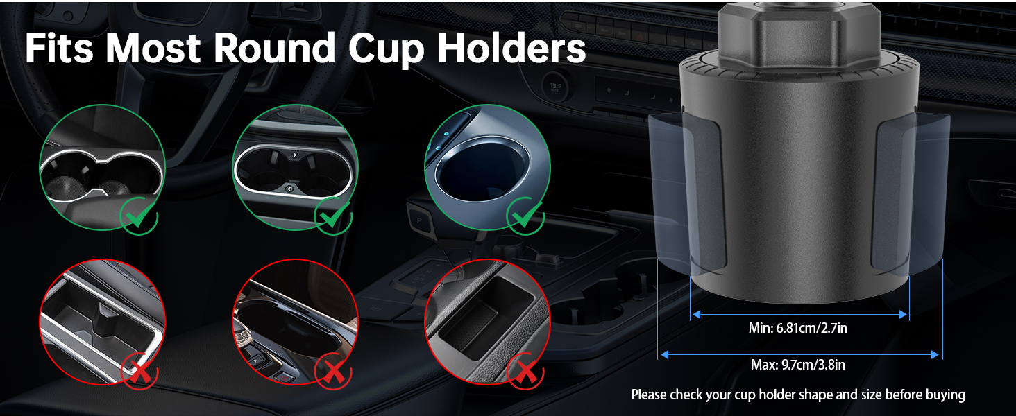 check your cup holder shape and size