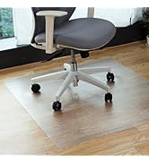 Chair Mat for Hard Floors, QQpony 47"x 36" Clear Chair Mat for Hardwood Floor, Protector Floor De...