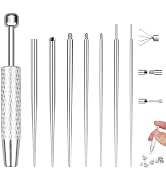 Dexspoeny 8 PCS Piercing Ball Grabber Tool Kit-Piercing Taper Insertion Tool, 14G 16G 18G Threadl...