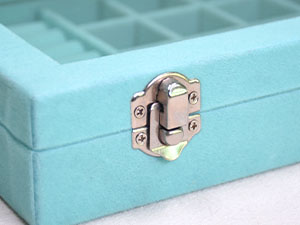 Vicoter Velvet Jewelry Organizer Tray 7 Ring Slots &amp;amp; 16 Grid Compartments Glass Lid Display Case