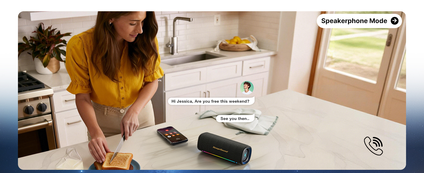 wireless Bluetooth speaker with microphone