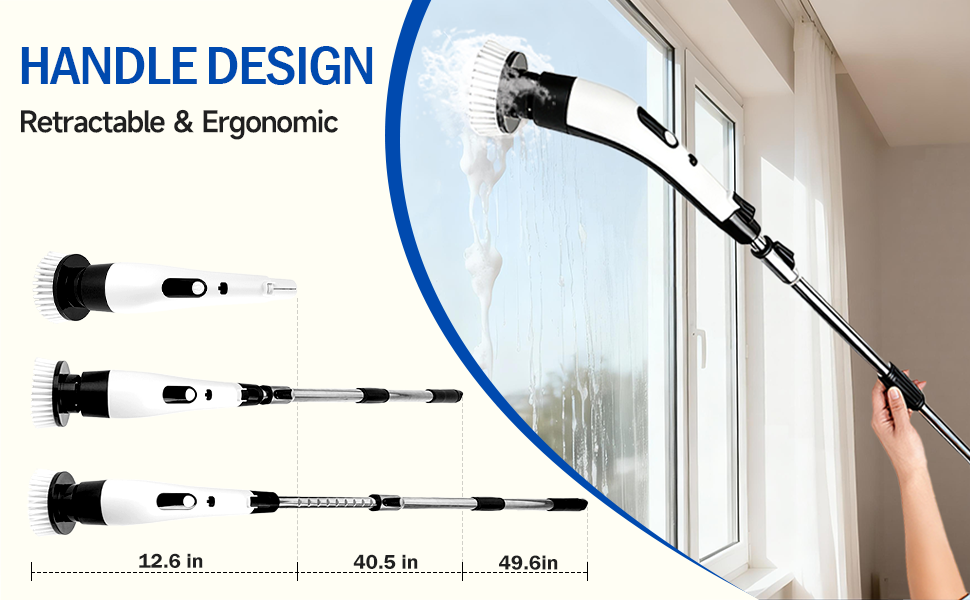 Dual Speed for Efficient Cleaning The shower brush set has 2 cleaning speeds