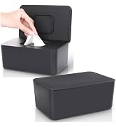 Lijroavy 2 Pack Baby Wipes Dispenser, Baby Wipe Holder for Fresh Wipes, Non-Slip Baby Wipes Conta...