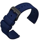 ANNEFIT Silicone Watch Bands for Men Women, Soft Rubber Watch Strap with Quick Release, Band Widt...