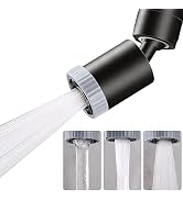 Swivel Faucet Aerator,3-function Faucet Nozzle,360° Big Angle Rotate Kitchen Sink Faucet Attachme...