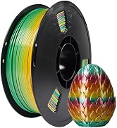 Miailuy 1.75mm Rainbow Effect PLA 3D Printer Filament(SilkRainbowMacron),3D Silk Rainbow Filament...