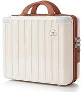 GigabitBest 14 Inch Portable Makeup Travel Case Hand Luggage, Hard Shell ABS Cosmetic Organizer w...