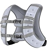 PACEARTH Weighted Vest,6lb/8lb/10lb/12lb/16lb/20lb/25lb/30lb Weight Vest with Reflective Stripe, ...