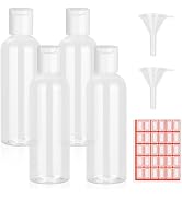 CHGANG 4 Pack Travel Bottles for Toiletries,3.4oz TSA Approved Leakproof Travel Size Containers E...