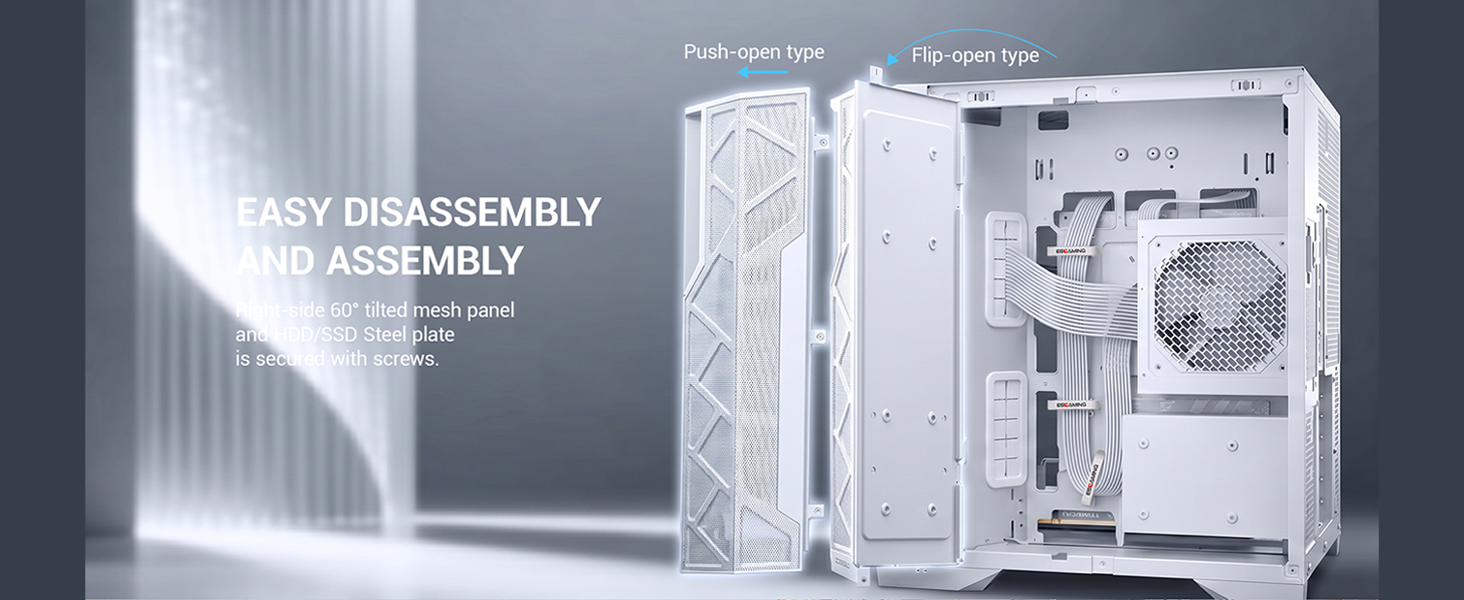 EDGEFLOW ATX PC GAMING CASE WHITE