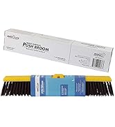 BISON LIFE Multi Surface Push Coarse Polypropylene and Polystyrene Heavy-Duty Floor Sweep Broom, ...