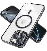 IAIYOXI Magnetic Clear Case for iPhone 16 Pro Max with Full Camera Lens Protection,Compatible wit...