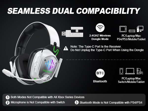 SKAPENDY VK81 Wireless Gaming Headset