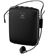 WinBridge Portable Voice Amplifier with Wired Headset Microphone, Small Bluetooth Speaker with Mi...