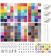 Ybxjges 64800Pcs 2mm Glass Seed Beads Bracelet Making Kit,Small Beads Friendship Bracelets Making...