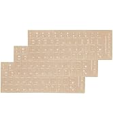 3 PCS/Pack Universal Korean Matte Keyboard Alphabet Stickers, Transparent Background and White Le...