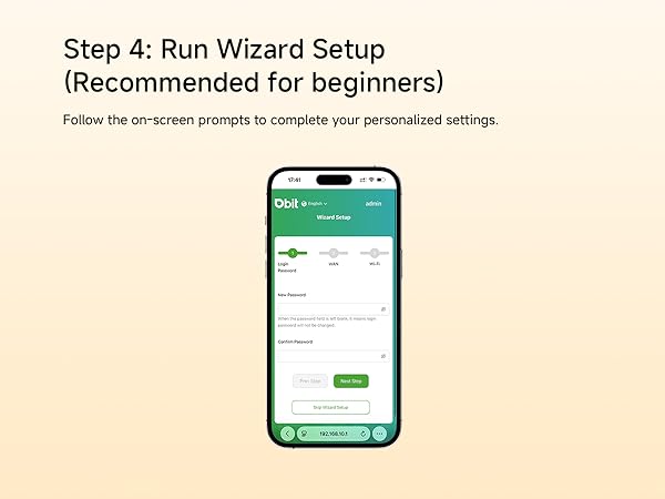 Step 4: Run wizard setup