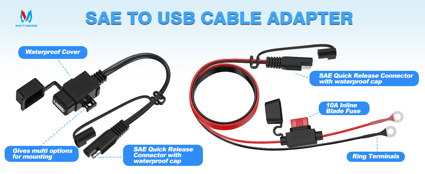 SAE to USB Cable Adapter