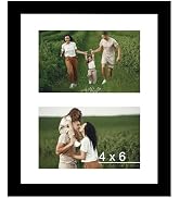 JCJMY 8x10 Collage Picture Frame with Mat, Display 2 Pcs 4x6 Photos or 8x10 Picture, Two Opening ...