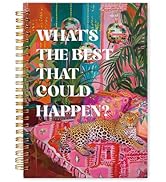 WARDOS Trendy Leopard Inspirational Notebook Journal 5.5x8.3, What's the Best That Could Happen M...